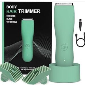 NEW! Hair Trimmer Electric Rechargeable Cordless Waterproof Attachments Green
